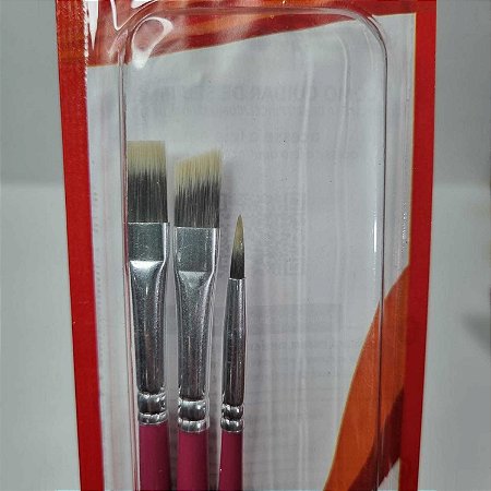Kit Pincéis Artistícos 3 peças