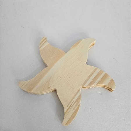 Estrela do Mar em pinus 12cm