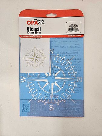 Stencil Rosa dos Ventos-15x20cm OPA2045