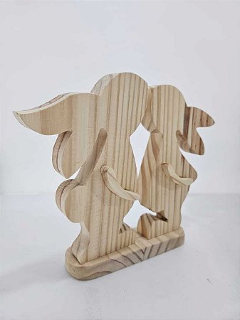 Casal Coelhos- 18x22cm