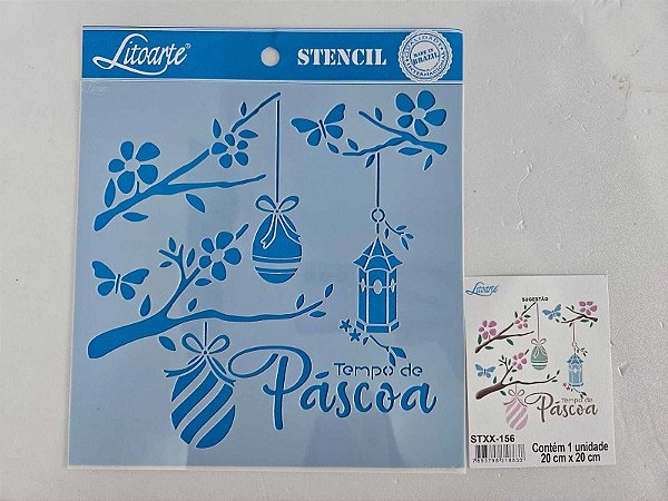 STENCIL- Tempo de Páscoa - 20X20CM STXX 232