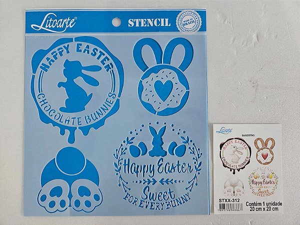 STENCIL- Páscoa - 20X20CM STXX 312