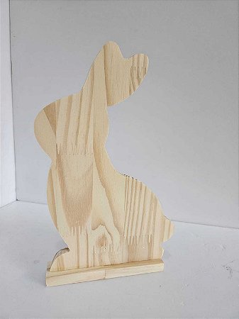 Coelho em Pinus 25x14x3cm