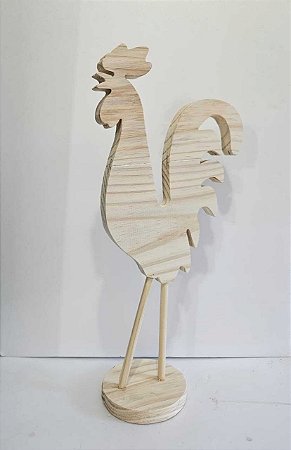 Galo em pinus- 47x23x12cm