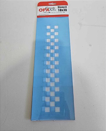 Stencil Quadrado- OPA 048- 10x30cm