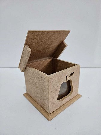 Caixa de chá 1 lugar- Pera- 11x11x10cm