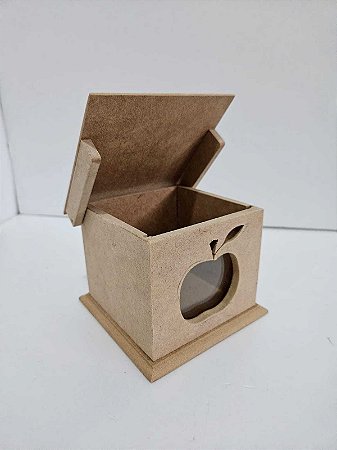 Caixa de chá 1 lugar- Maça- 11x11x10cm