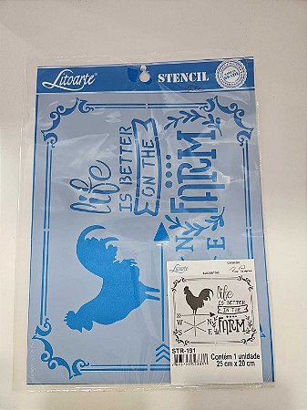Stencil Country Framhouse- Litoarte STR-191- 25x20cm
