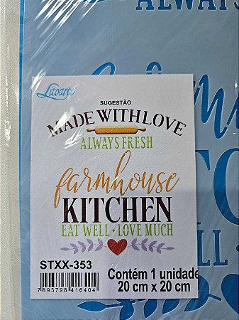 Stencil Farmhouse Kitchen- STXX 353- 20x20cm
