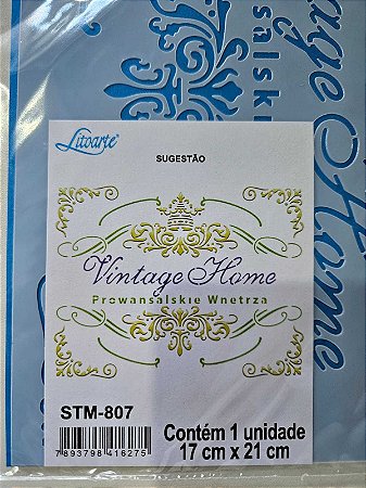 Stencil Vintage Home- STM 807- 17x21cm
