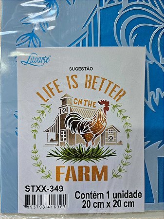 Stencil Farm- STXX 349- 20x20cm