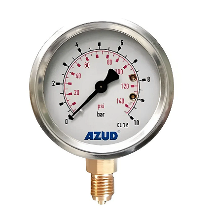 MANÔMETRO AZUD COM GLICERINA - AZUD