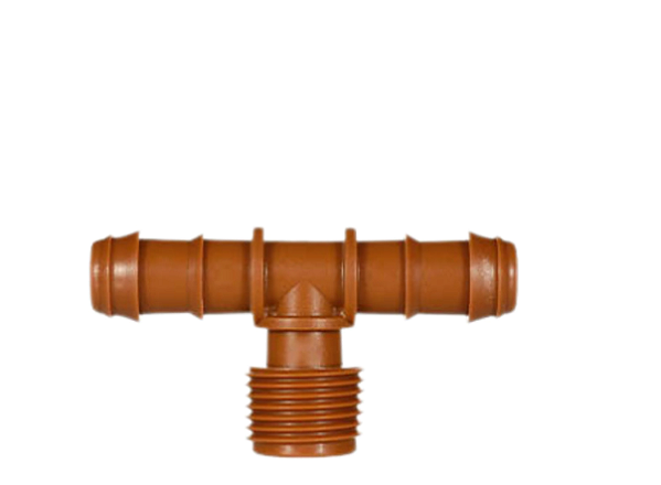 Conector Te Dentado Para Flexnet 16/17mm X 1/2" Rosca Macho - Azud