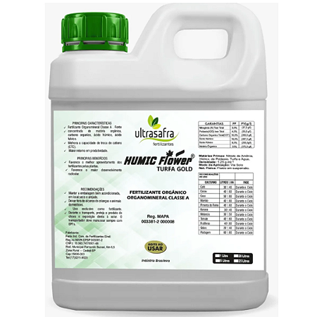 Turfa UltraSafra Gold Adubo Fertilizante Esterco Leonardita Cama 5l