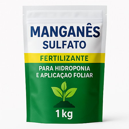 Fertilizante Sulfato de Manganês Hidroponia e Foliar Solúvel 1KG