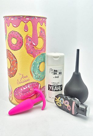 Kit anal cofre + yeah + plug + ducha + ok com chaveiro