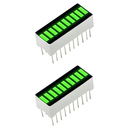 Indicador de Nível LED Verde 10 Segmentos, Conector 20 Pinos – 334511-89500Q