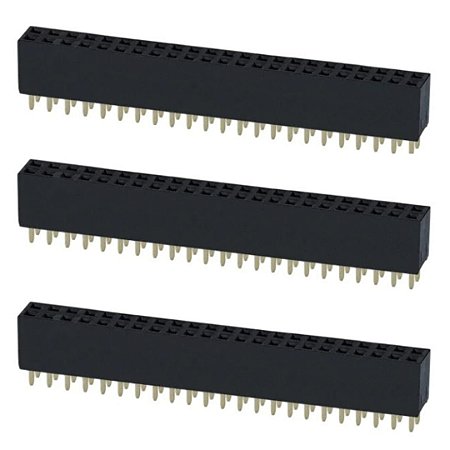 Barra de Conector Fêmea MCI 46 Pinos Dupla Linha 2.54mm PPPC232LFBN-RC