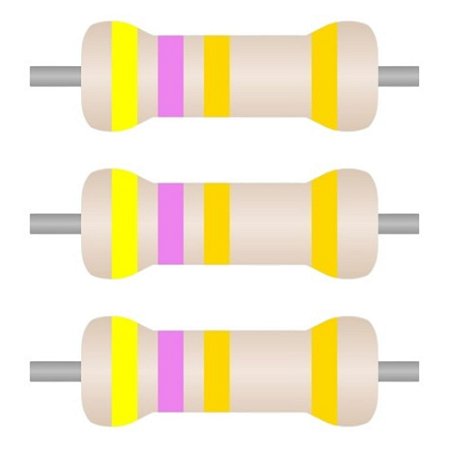 Kit 100 Peças - Resistor PTH 4R7 1/4W 5% CR25 CTT