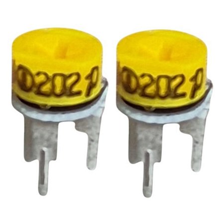 Trimpot Horizontal 2K 7mm Ajustável com Botão RF-637V