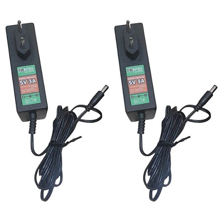 Fonte 5V 3A Chaveada com Cabo 1,8m Plug P4 Padrão