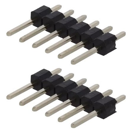 Barra de Pinos Macho Reta 6 Vias 2.54mm CONNFLY (DS1021-1*6SF11-B)