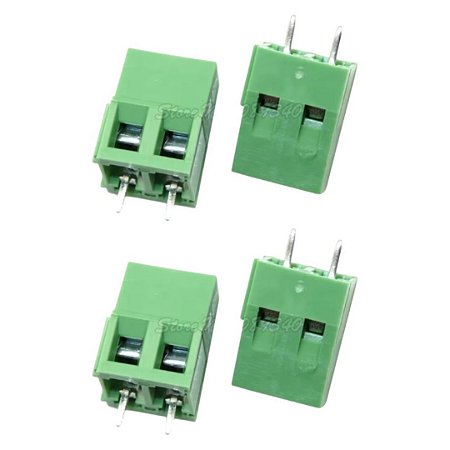 Borne 2 Vias Passo 5.08mm Verde (ZB128L-5.08-02P / KF128-5.08-2P)