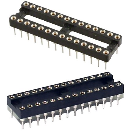 Soquete de Precisão 28 Pinos CPT28 Estreito PTH