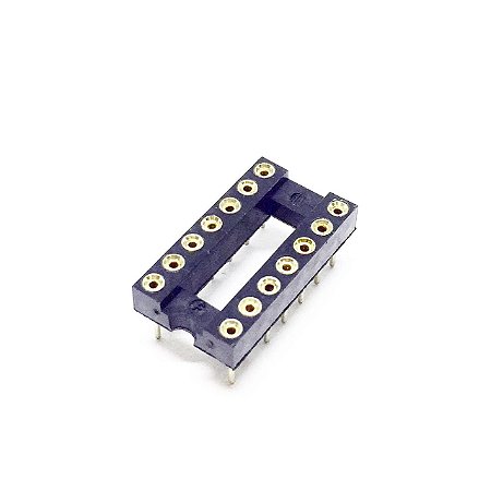 Soquete 14 Pinos Torneado CPT-14 PTH/DIP para Circuitos Integrados