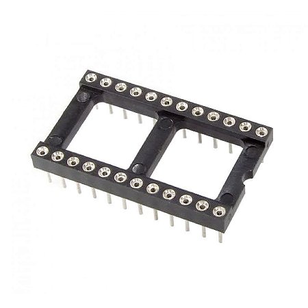 Soquete CI DIP/PTH 24P CPT-24 Torneado Formato Largo