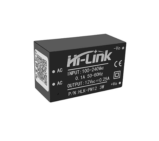 HLK-PM12 Mini Fonte 12V 3W – Conversor AC/DC Compacto