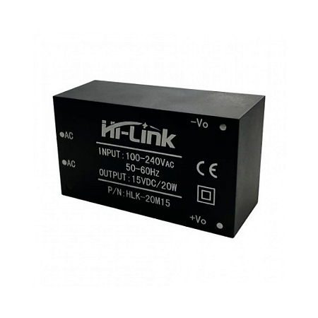 Hi-Link HLK-20M15 Fonte Isolada 15V 20W – Mini Conversor AC/DC