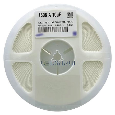10uF 10V 0603 X5R SMD - Rolo 4.000 Peças Capacitor (CL10A106KP8NNNC)