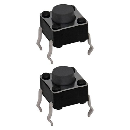 Chave Táctil 4 Pinos 6x6x4.3mm – Resistência 180°C