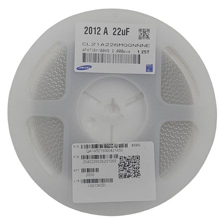 Capacitor Cerâmico 22uF 6.3V 0805 - Rolo 2.000 Samsung CL21A226MQQNNNE