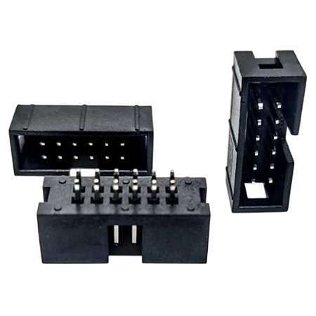 Header Macho 12 Vias 2x6 Reto 180° Sem Ejetor – DS1013-12SSIB1-B-0