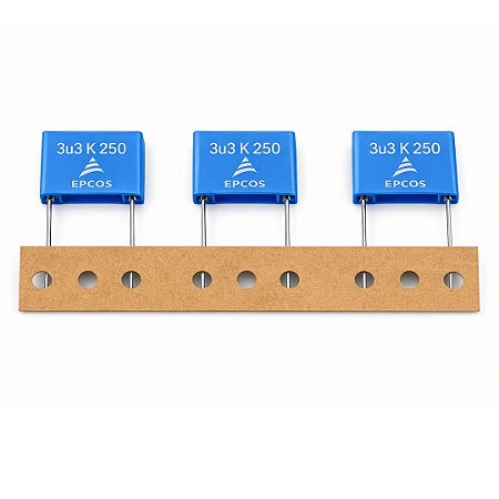 Capacitor Poliéster 3m3 250V 22.5mm Tolerância 5%