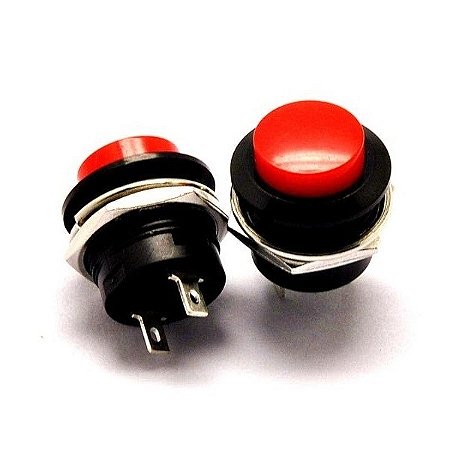 Chave Momentânea Vermelha R13-507 125VAC 6A 250VAC 3A