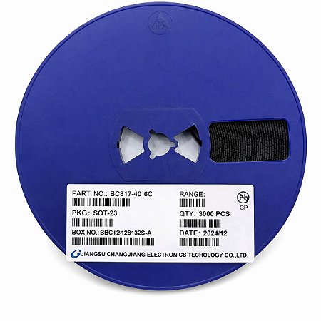BC817-40 NPN 45V 500mA SMD SOT-23 – Transistor Bipolar em Rolo 3.000 pcs (6C)