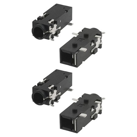Jack Fêmea 3.5mm 4 Vias SMD Conector de Áudio SJ-43514-SMT