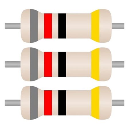 Resistor 82R CR25 1/4W 5% PTH Axial – Pacote com 100 Unidades