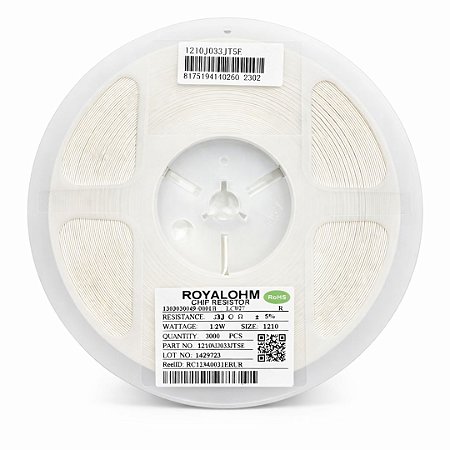 Resistor 3R3 Ohm 1210 1/2W 5% Royalohm – 5000PCS