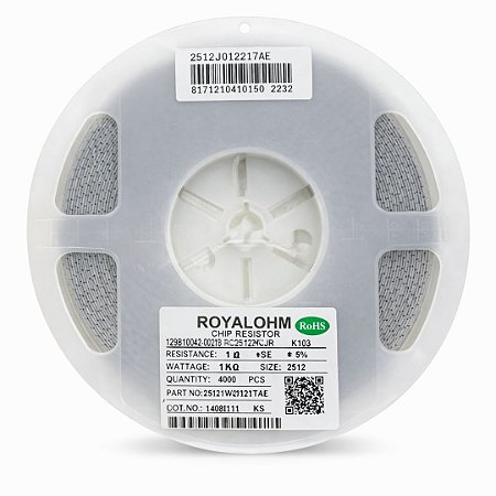 Resistor 1K2 Ohm 2512 1W 5% Royalohm – 4000PCS