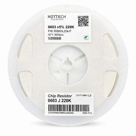 Resistor 220K Ohm 0603 1/10W 5% RI0603L224JT – 5000PCS