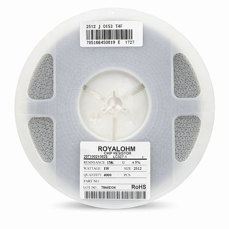 Resistor 15K Ohm 2512 1W 5% Royalohm – 4000PCS