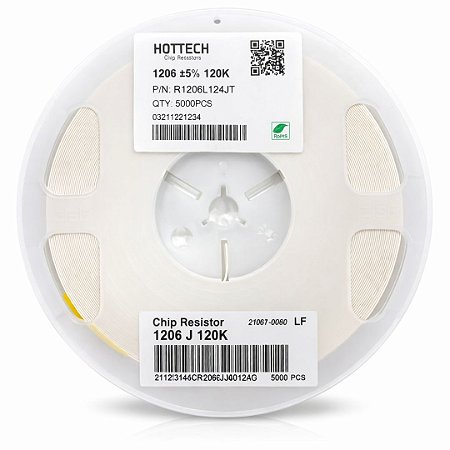 Resistor 120K Ohm 1206 1/4W 5% Hottech – 5000PCS