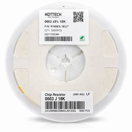 Resistor 18K Ohm 0603 1/10W 5% Hottech – 5000PCS