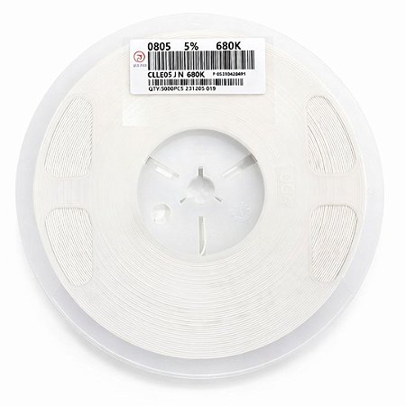 CLLE05J N 680K - Resistor Chip SMD 680K 0805 5% - Rolo 5.000 Unidades