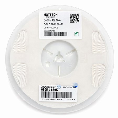 Resistor 680KΩ SMD 0805 0.125W 5% RI0805L684JT – 5000 Peças em Rolo