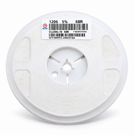 Resistor 68R SMD 1206 5% CLLE06J N 68R – Carretel com 5000 Componentes